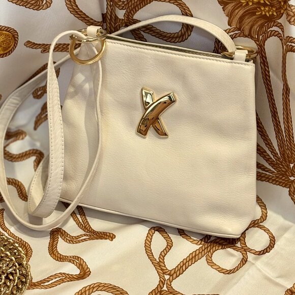 Vintage Paloma Picasso Cream Leather Cross Body Purse - Picture 5 of 8